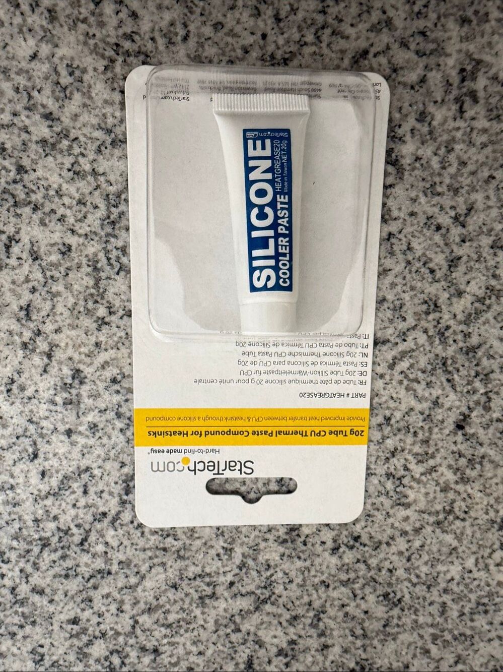 StarTech.com Silicone Thermal Paste 20g CPU Heatsink Cooler Grease New Sealed